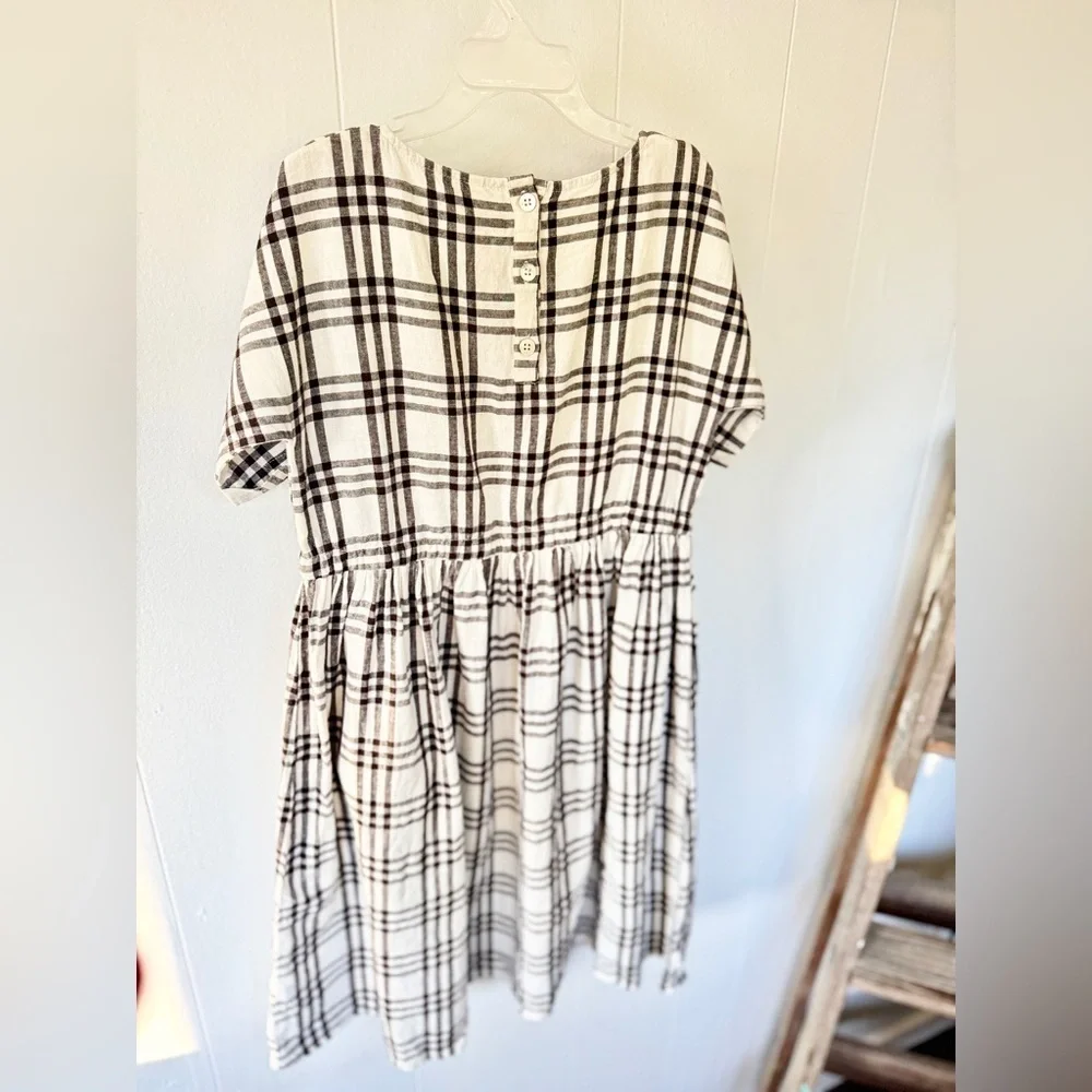 ✨ Rylee + Cru Plaid Linen Blend Dress | Size 8–9Y ✨ - Picture 9 of 9